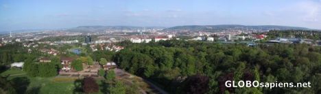 Postcard View over Stuttgart from Killesberg tower
